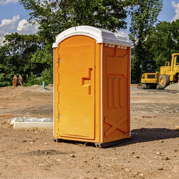 how often are the porta potties cleaned and serviced during a rental period in Umatilla